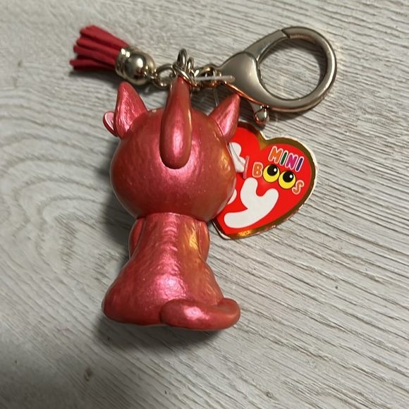 NEW 2020 TY Beanie Boos Mini Boo Collectible Key Clip SUNSET the Unicorn - Picture 5 of 5